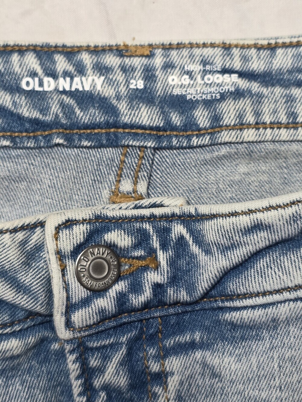 NWT Old Navy O.G. Loose High Rise Light Wash Jeans Women’s 28 Plus Size - Picture 4 of 8